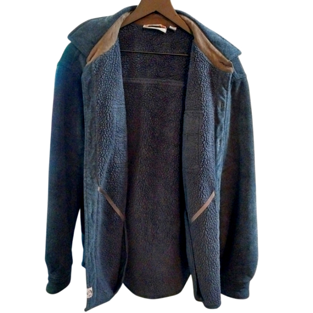 Rugged Elements Men's Sherpa Lined Shirt Jacket Dark Navy Blue Size Medium - Picture 9 of 11